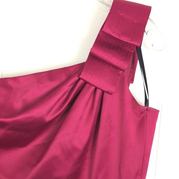 Elegant One-Shoulder Pink Dress - Picture 2 of 6